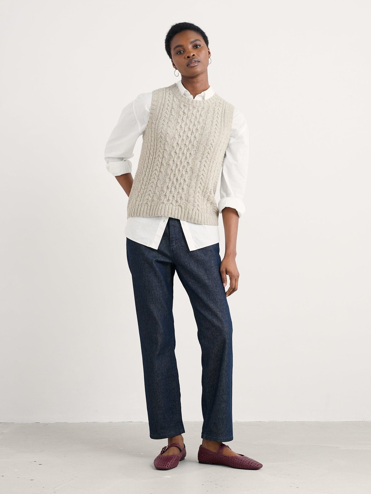 picture of Seasalt Newlyn Knitted Vest - Aran - Number Two - womens - fashion - clothing - Seasalt 5