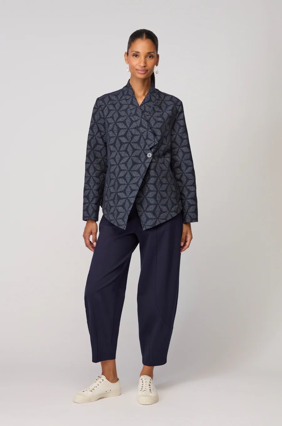 picture of Sahara Diamond Floral Indigo Jacket - Indigo - Number Two - womens - fashion - clothing - Sahara 4