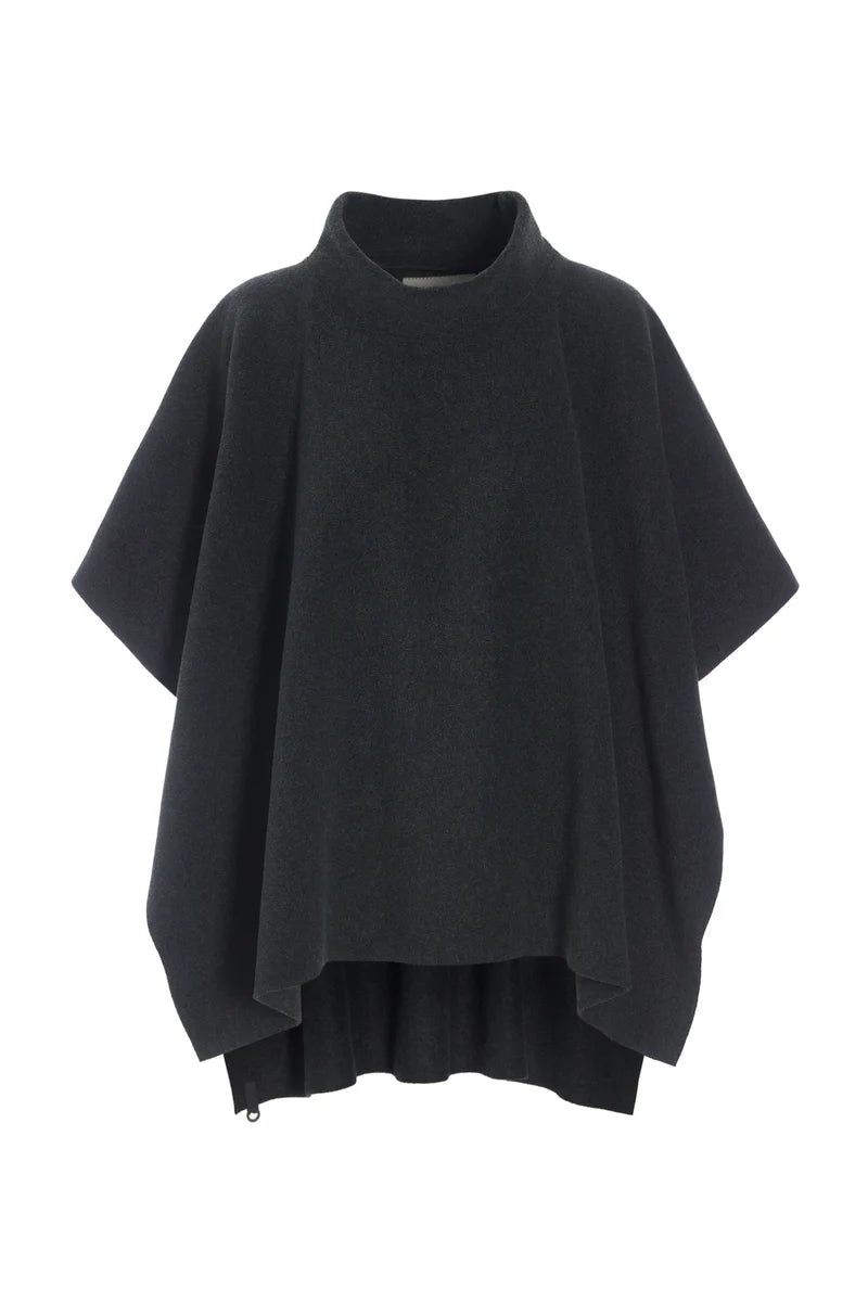 picture of Henriette Steffensen Poncho - Soft Black - Number Two - womens - fashion - clothing - Henriette Steffensen 3