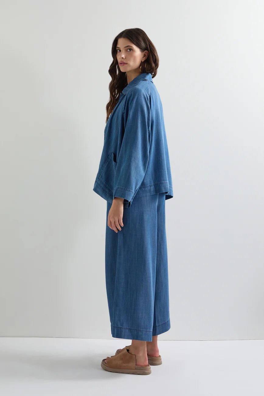 picture of Sahara Fluid Denim Boxy Jacket Light Denim - Number Two - womens - fashion - clothing - Sahara 3