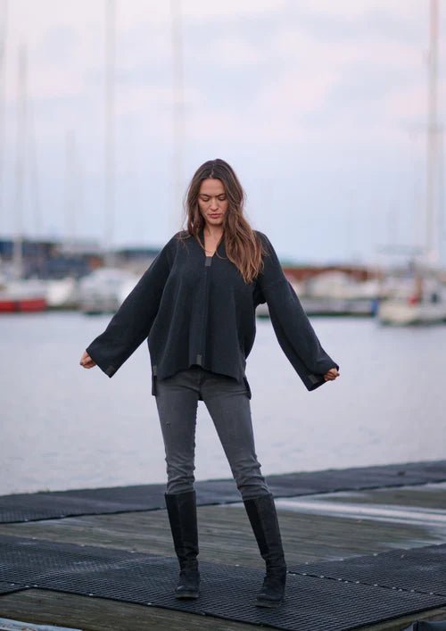 picture of Henriette Steffensen Pullover 1370 - Soft Black - Number Two - womens - fashion - clothing - Henriette Steffensen 1