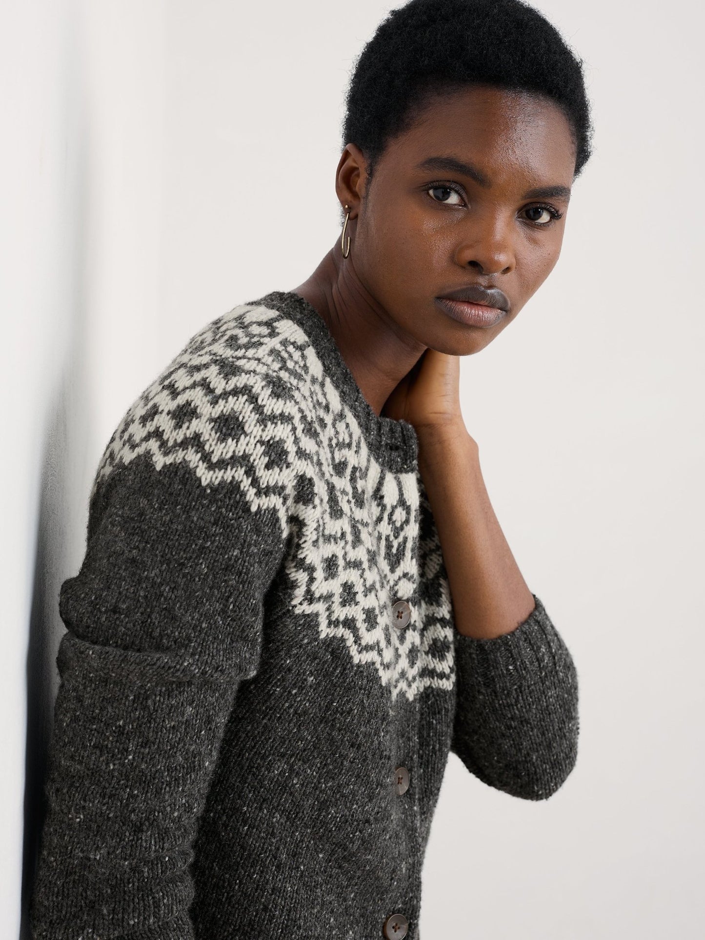 picture of Seasalt Port Kinnis Merino Jumper - Wagtail Coal Aran - Number Two - womens - fashion - clothing - Seasalt 2