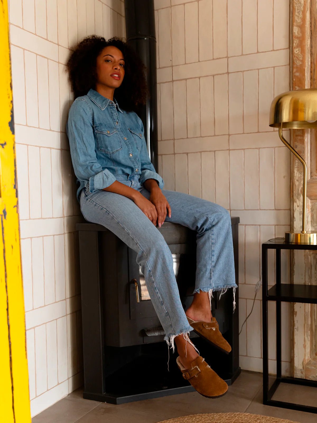 picture of Genuins Riva Suede Wool Clog - Almond - Number Two - womens - fashion - Footwear - Genuins 8