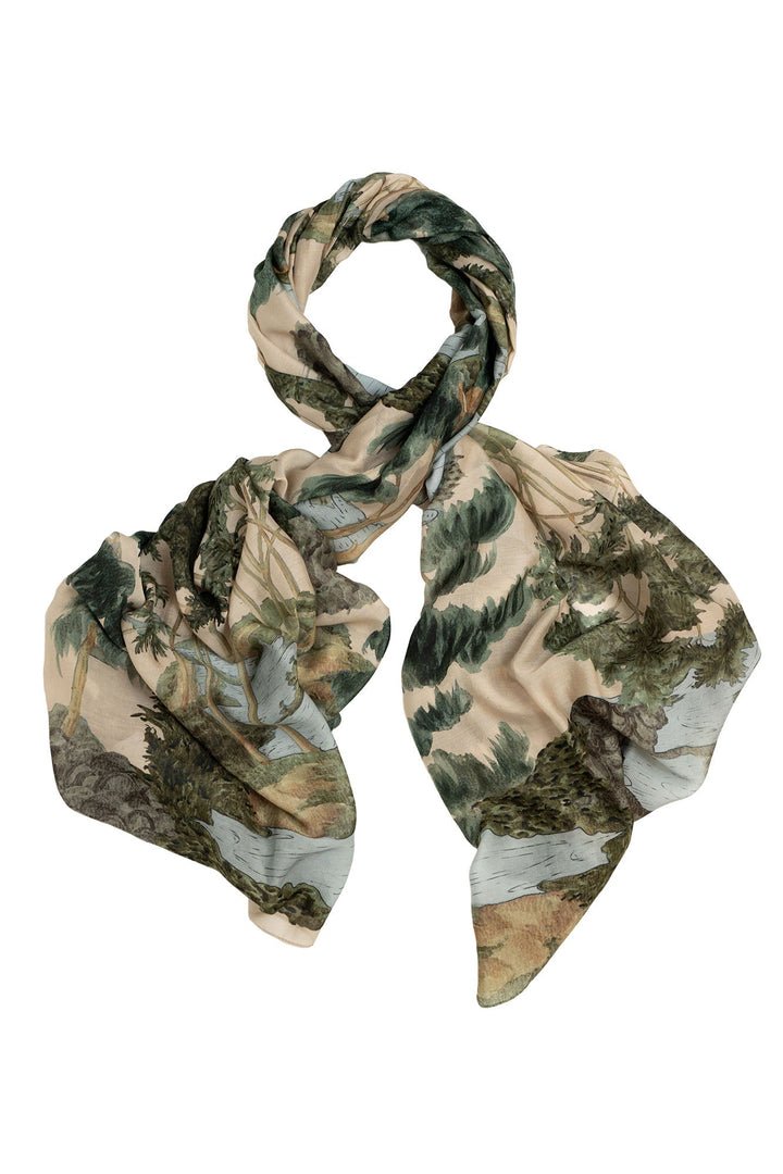 picture of One Hundred Stars Scarf Rivers & Trees Natural - Number Two - womens - fashion - ethical - accessories -