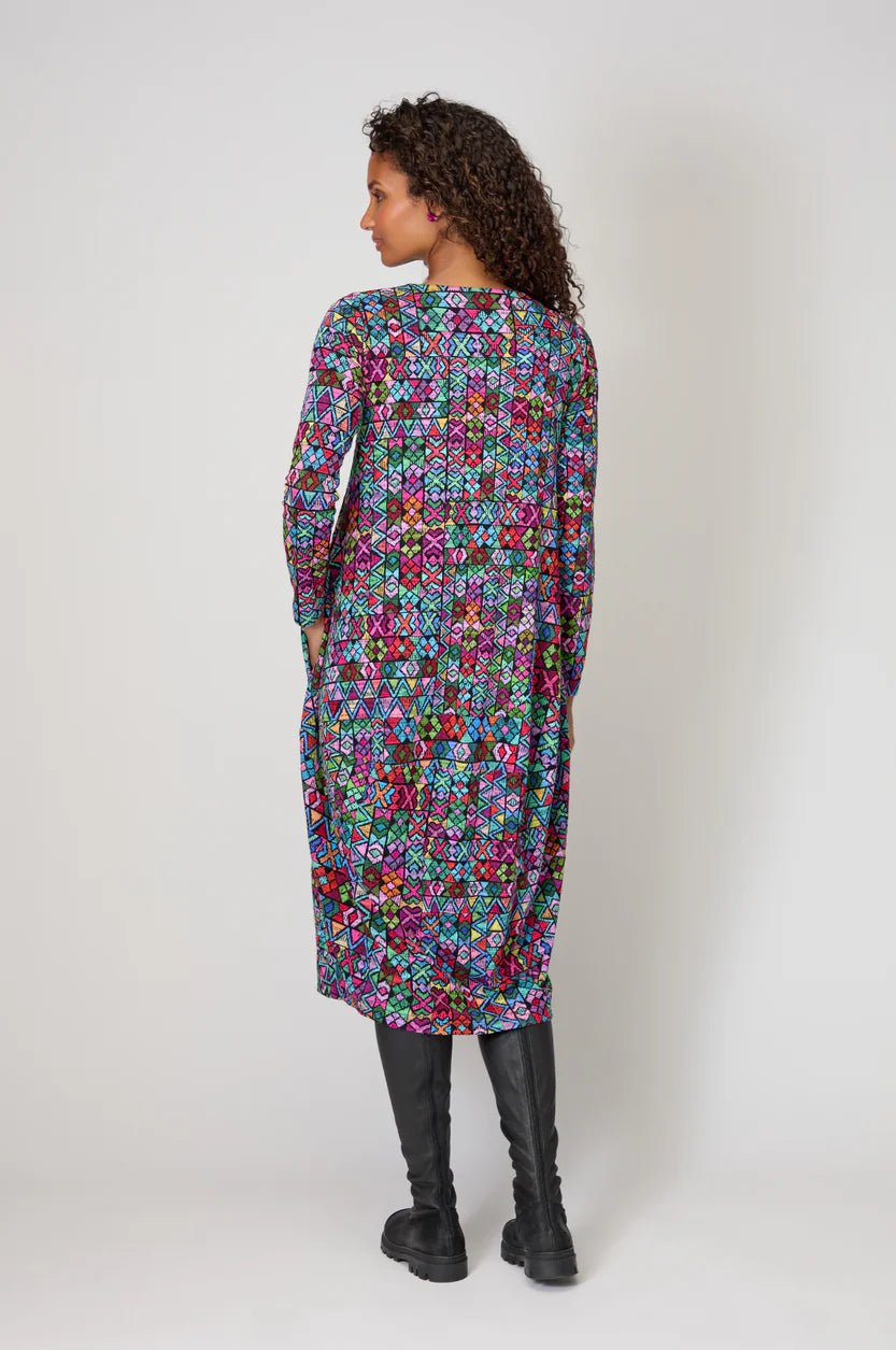 picture of Sahara Peruvian Patchwork Jersey Bubble Dress - Multi - Number Two - womens - fashion - clothing - Sahara 4