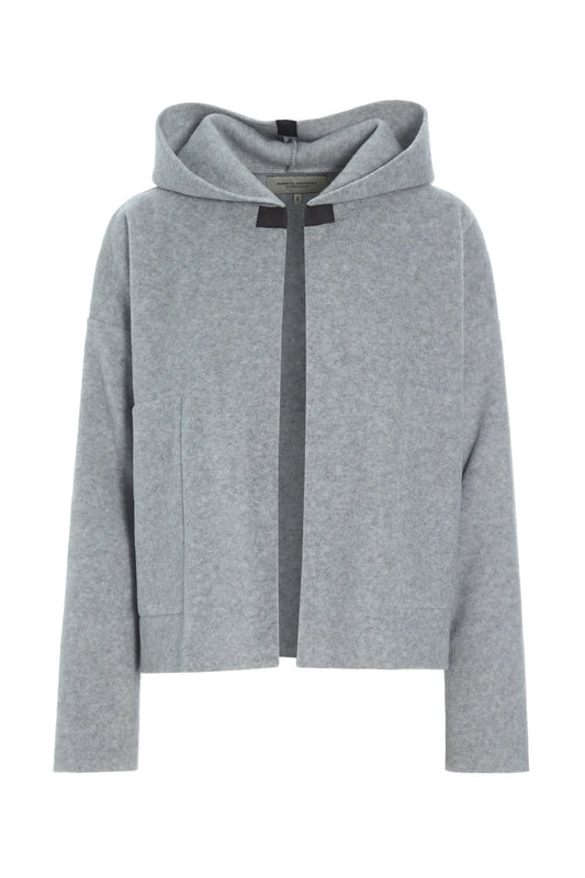 picture of Henriette Steffensen Sporty Cardigan - Light Grey - Number Two - womens - clothing - Henriette Steffensen 1