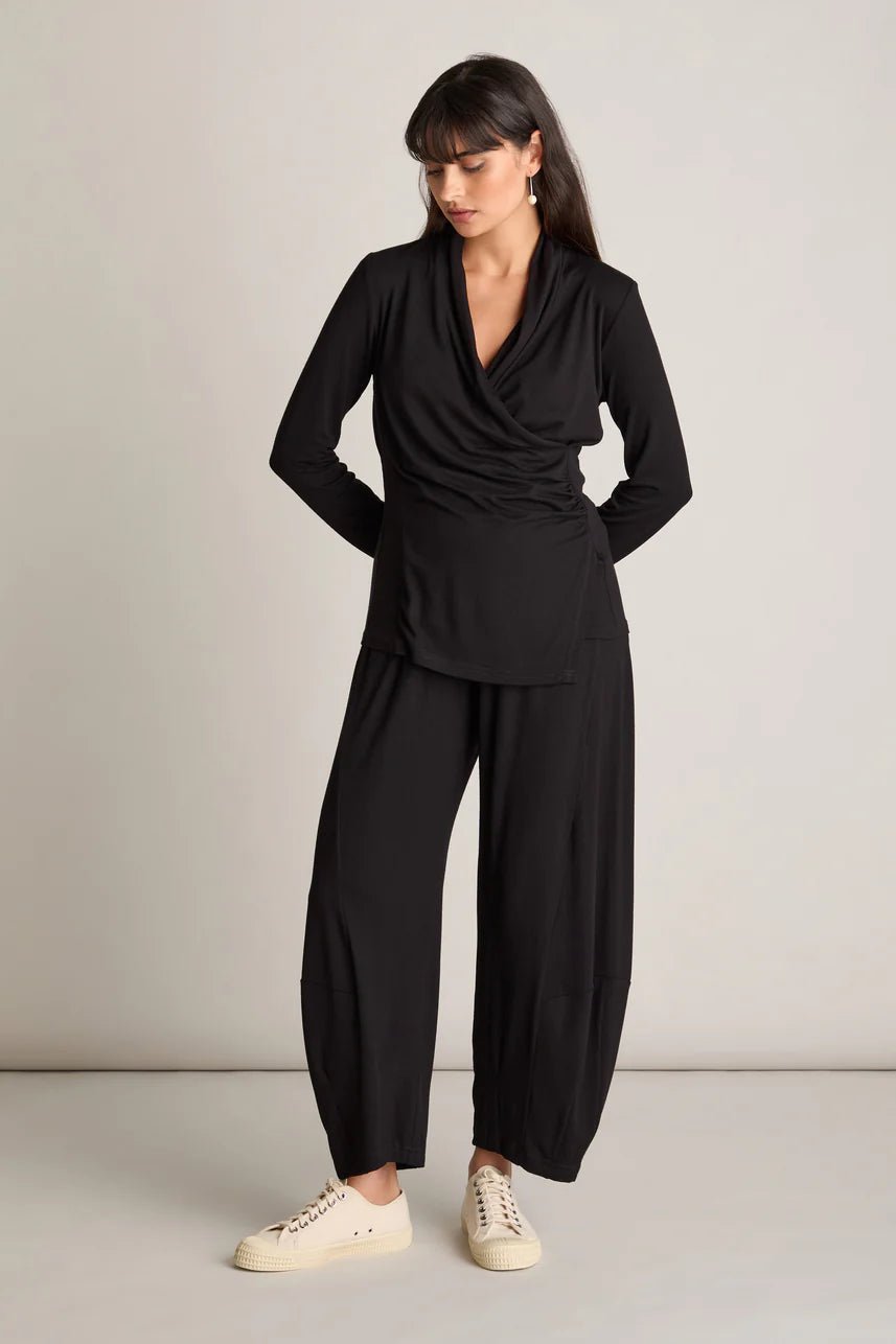 picture of Sahara Fluid Crepe Bubble Trouser - Black - Number Two - womens - fashion - clothing - Sahara 2