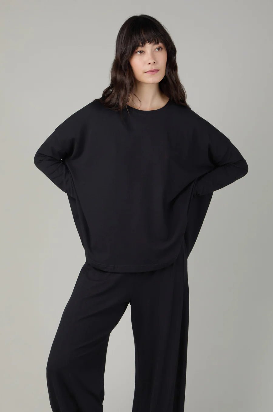 picture of Sahara Fluid Crepe Boxy Top - Black - Number Two - womens - fashion - clothing - Sahara 5