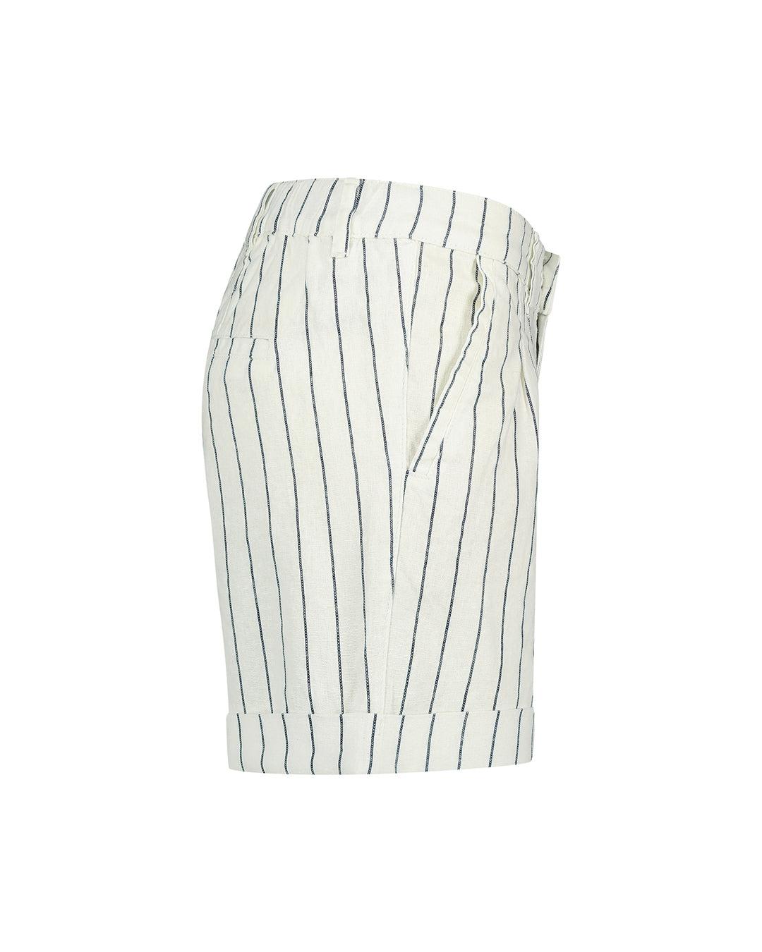 Red Button Cleo Shorts Navy Off White Stripe