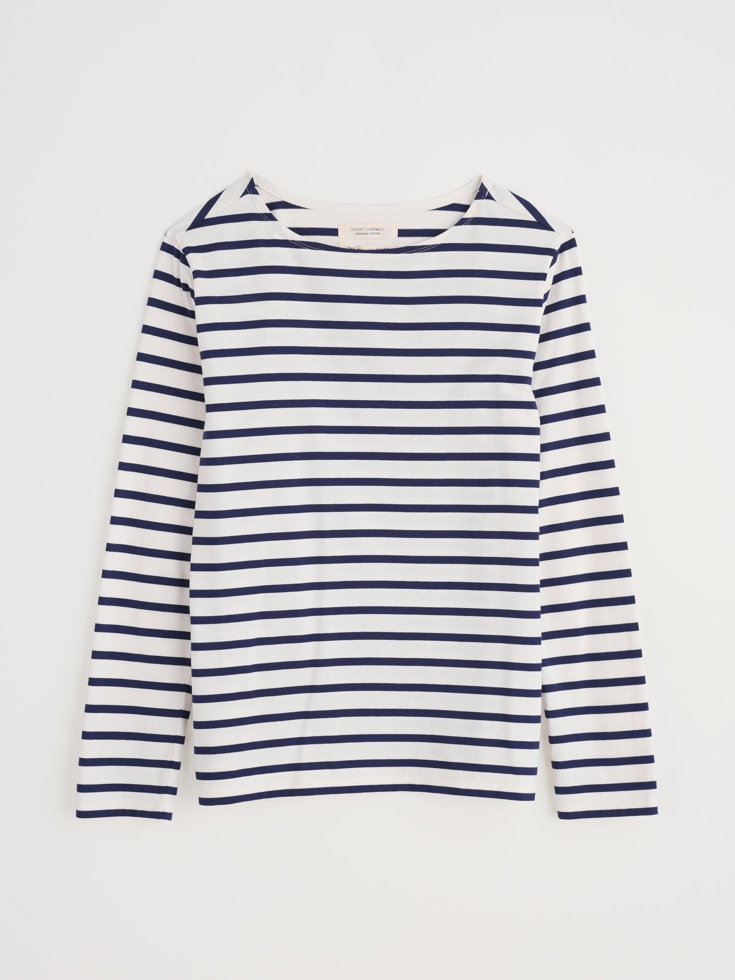 Seasalt Sailor Shirt Organic Cotton Jersey Breton Chalk Maritime
