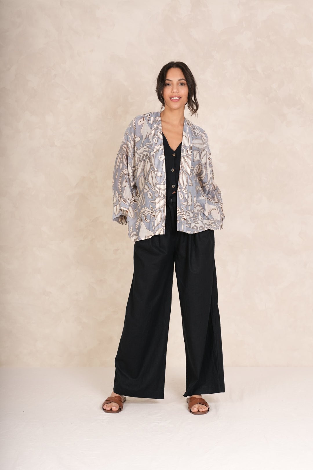 picture of One Hundred Stars Kimono Sphinx Grey - Number Two - womens - fashion - clothing - One Hundred Stars 4