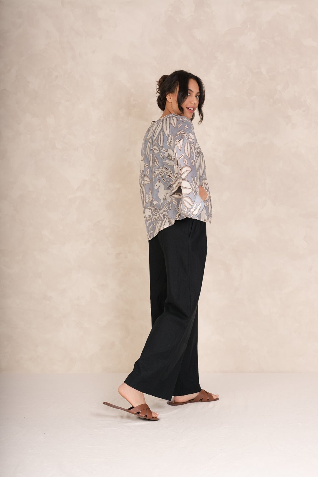 picture of One Hundred Stars Kimono Sphinx Grey - Number Two - womens - fashion - clothing - One Hundred Stars 5