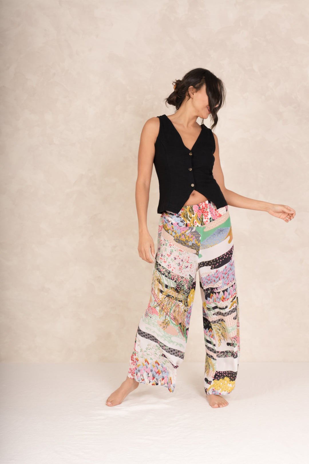picture of One Hundred Stars Palazzo Pants Spring White - Number Two - womens - fashion - ethical - clothing - One Hundred