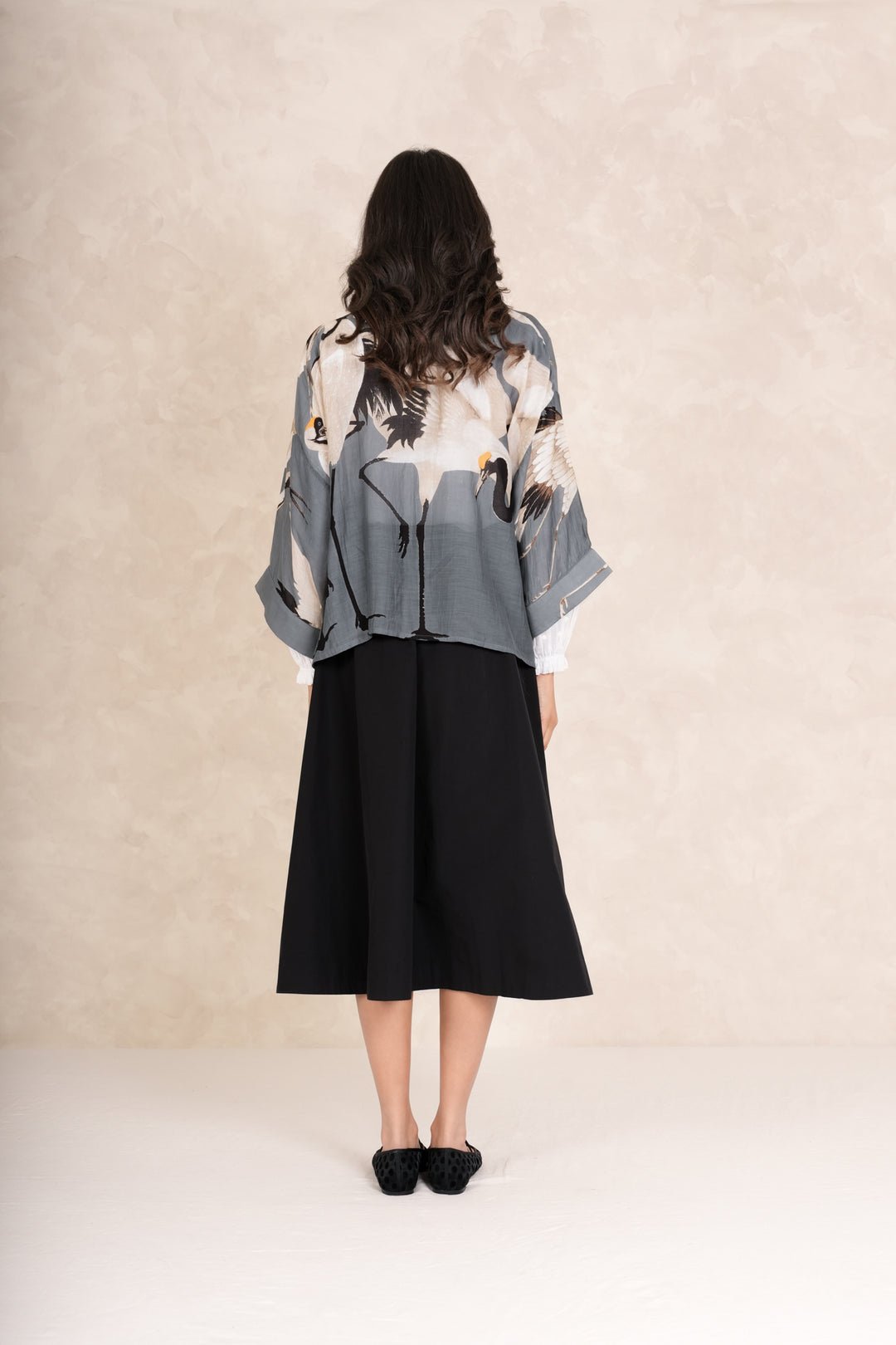 picture of One Hundred Stars Kimono Stork Slate Grey - Number Two - womens - fashion - clothing - One Hundred Stars 6