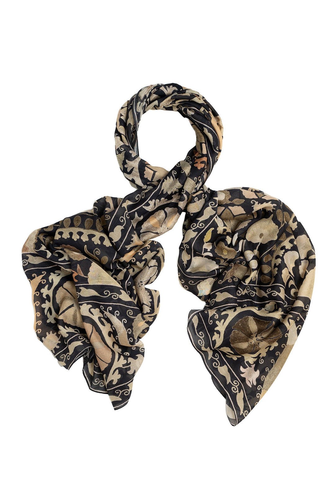 picture of One Hundred Stars Scarf - Susani Charcoal - Number Two - womens - fashion - accessories - One Hundred Stars 2