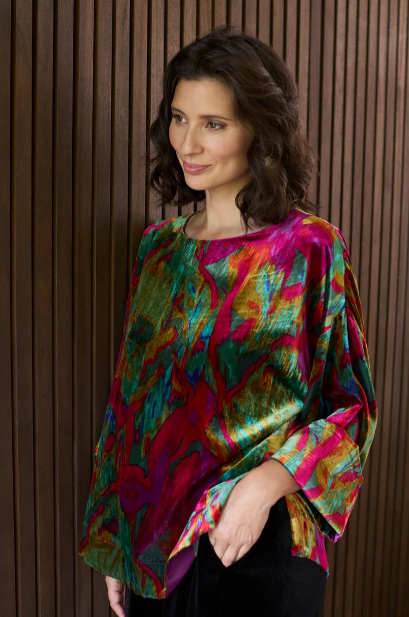 picture of Sahara Textured Velvet Botanicals Top - Number Two - womens - fashion - clothing - Sahara 6