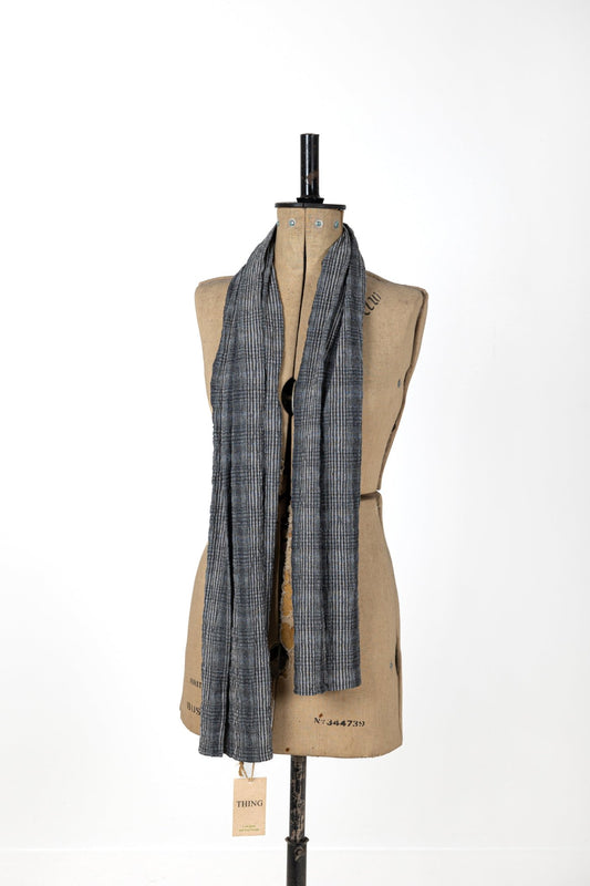 picture of Thing 7099 Structured Check Scarf - Silver - Number Two - womens - fashion - accessories - Thing 1