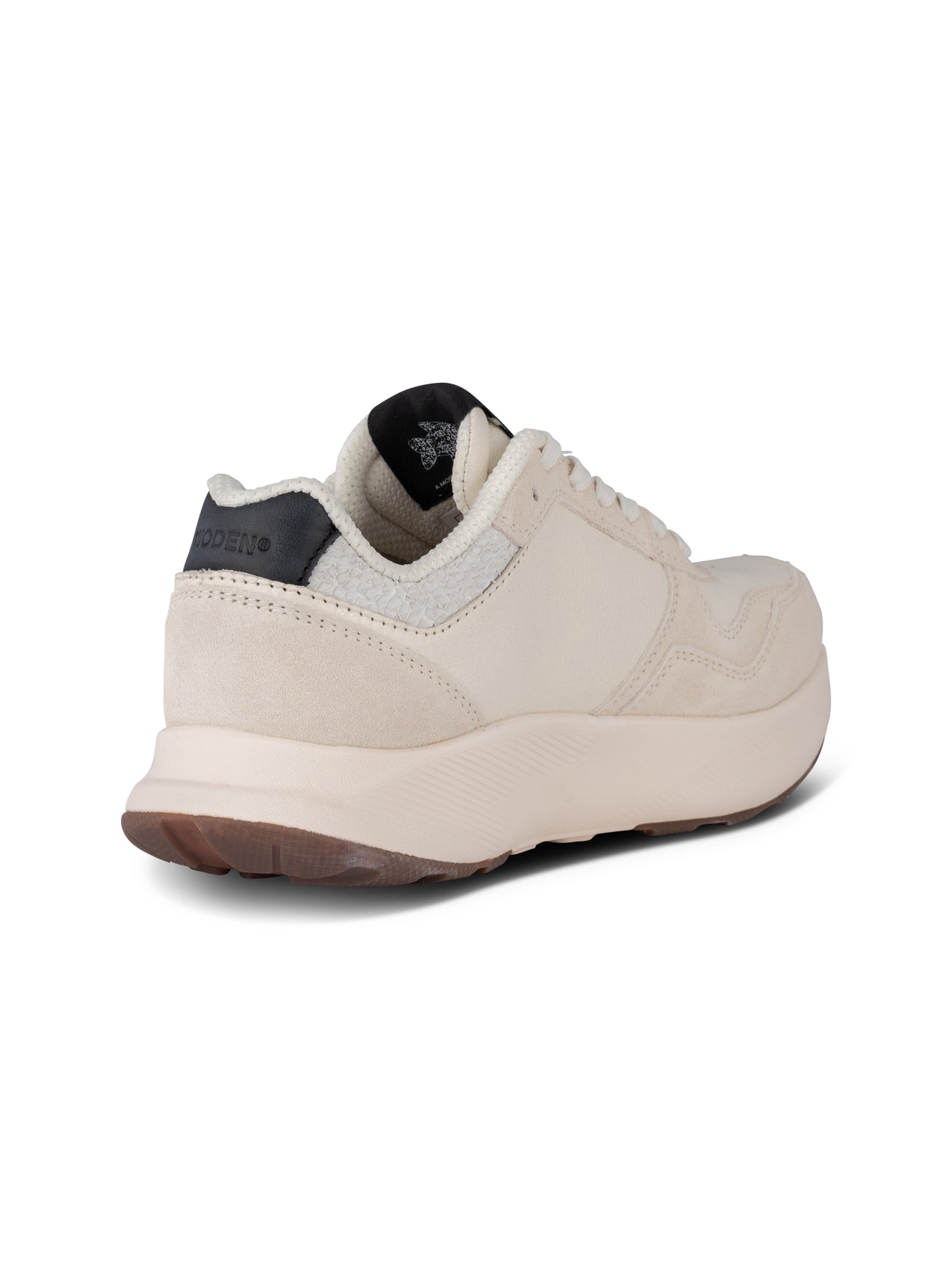 picture of Woden Mathide Leather Trainer - Blanc De Blanc - Number Two - womens - fashion - Footwear - Woden 3