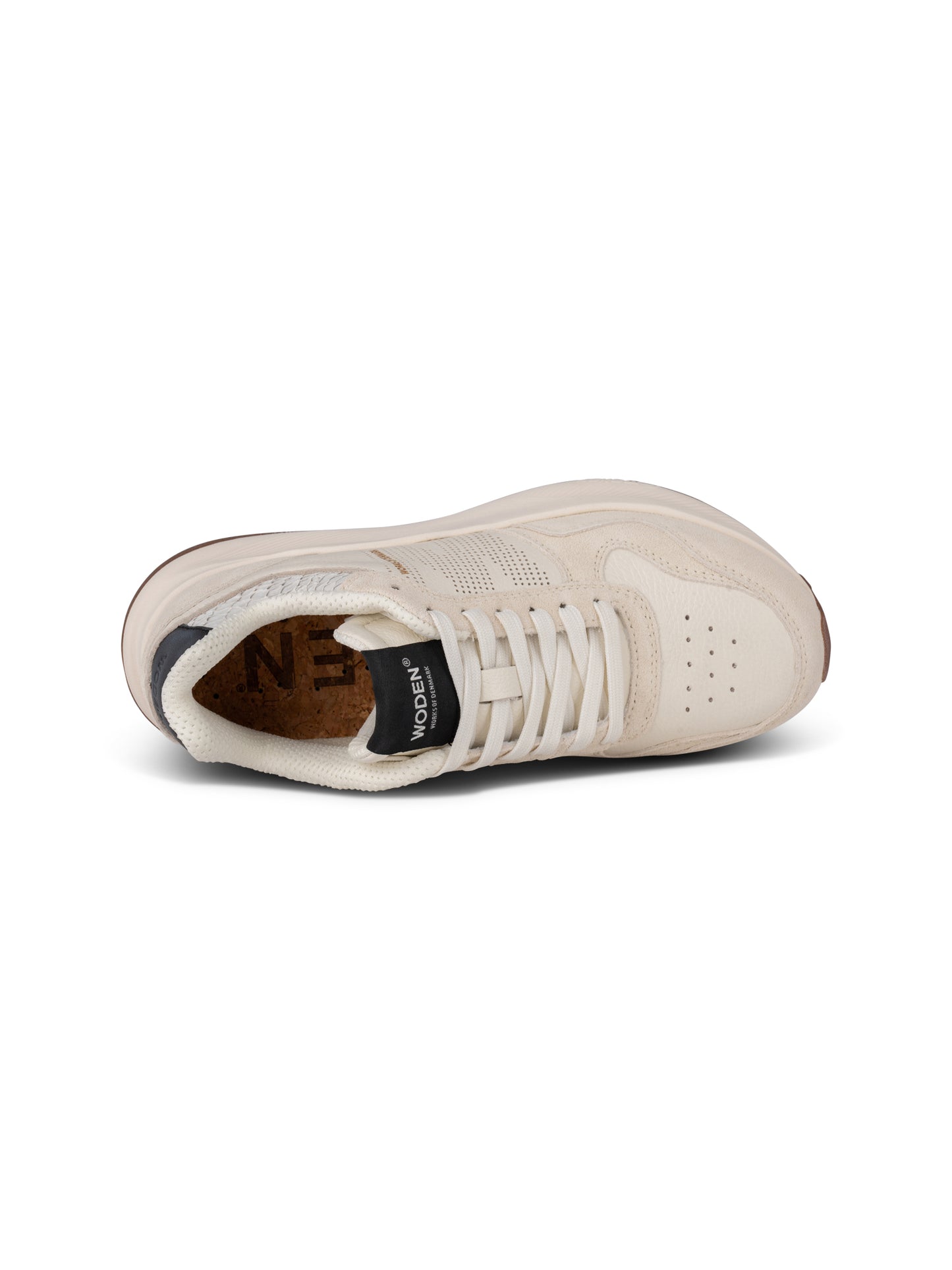 picture of Woden Mathide Leather Trainer - Blanc De Blanc - Number Two - womens - fashion - Footwear - Woden 5
