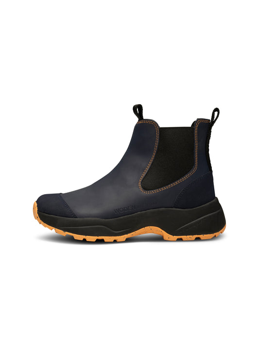 picture of Woden Siri Waterproof - Dark Navy/Papaya - Number Two - womens - fashion - Footwear - Woden 1
