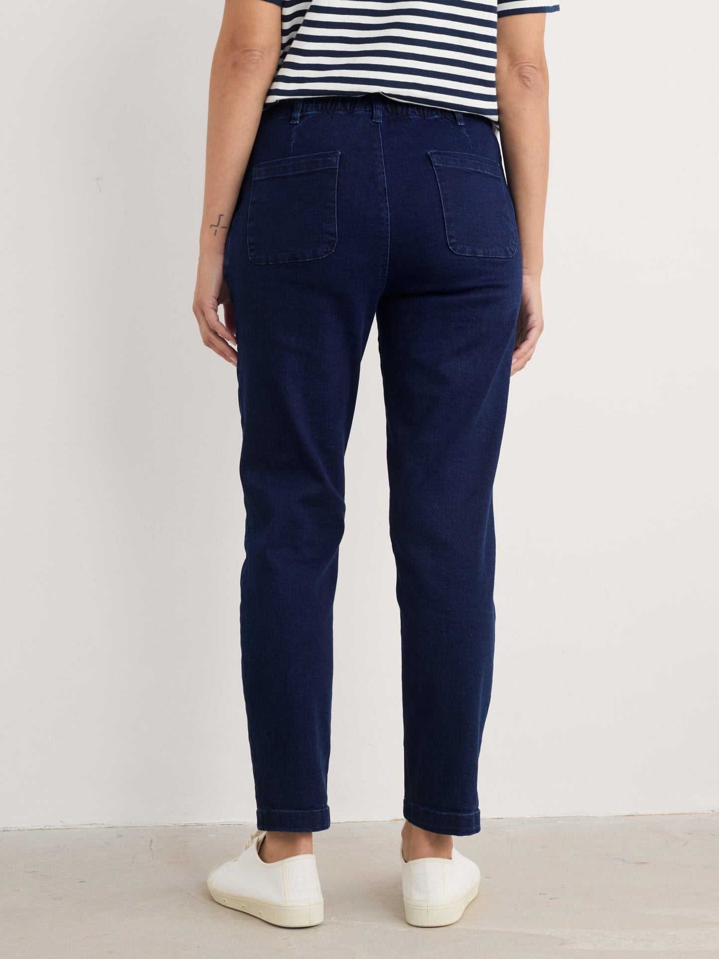 picture of Seasalt Waterdance Trousers Dark Indigo Wash - Number Two - womens - fashion - ethical - clothing - Seasalt