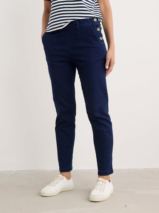 picture of Seasalt Waterdance Trousers Dark Indigo Wash - Number Two - womens - fashion - ethical - clothing - Seasalt