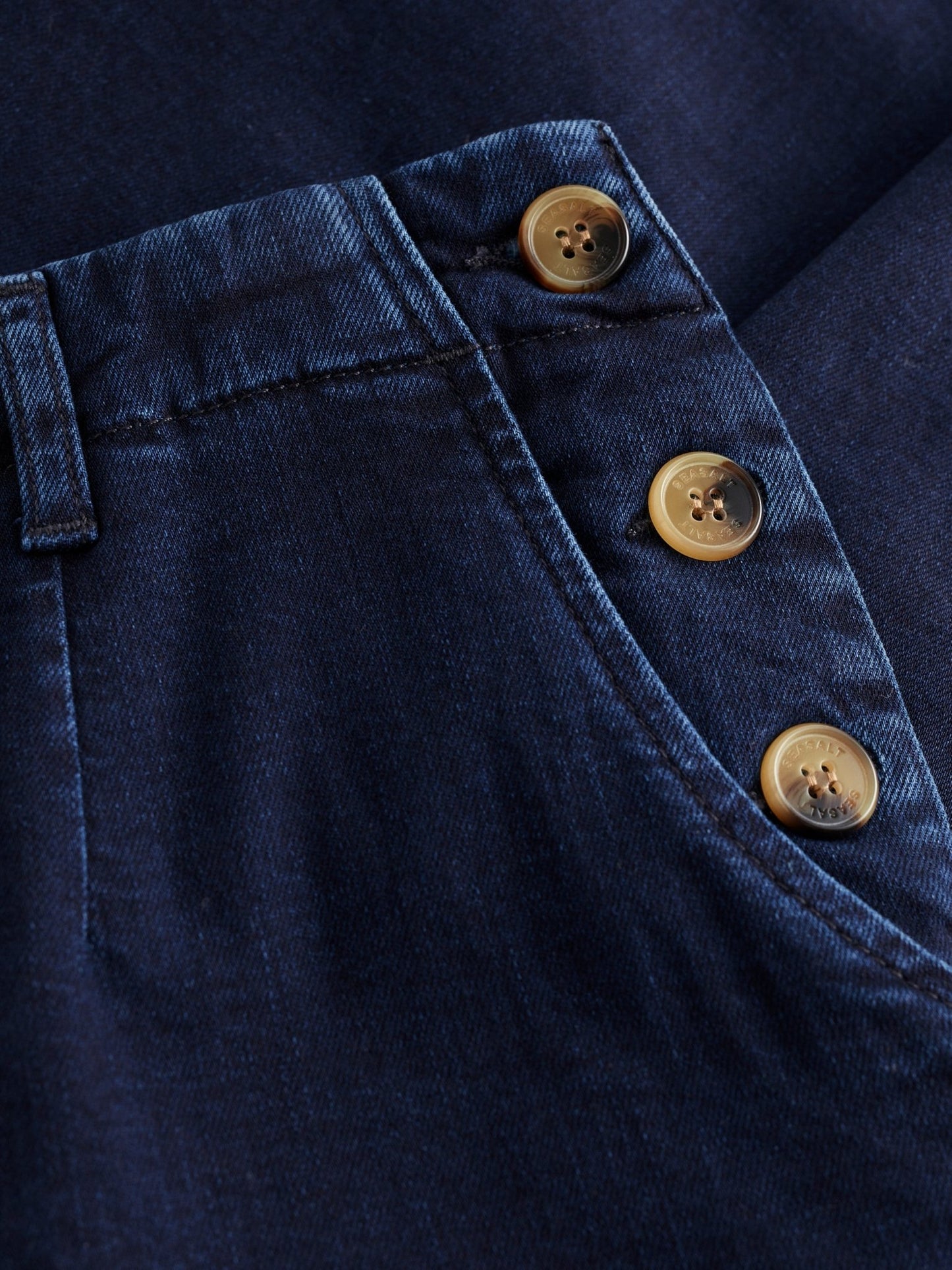 picture of Seasalt Waterdance Trousers Dark Indigo Wash - Number Two - womens - fashion - ethical - clothing - Seasalt