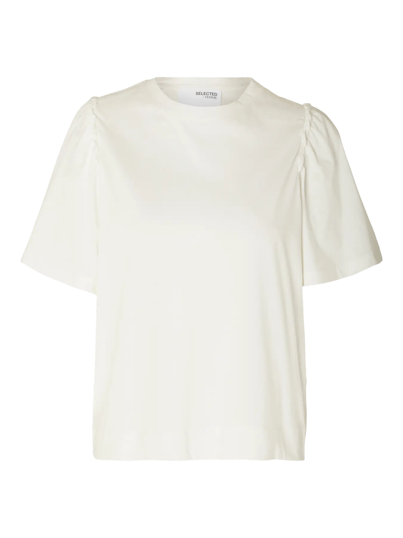 Selected Femme Penelope Ruffle Tee White