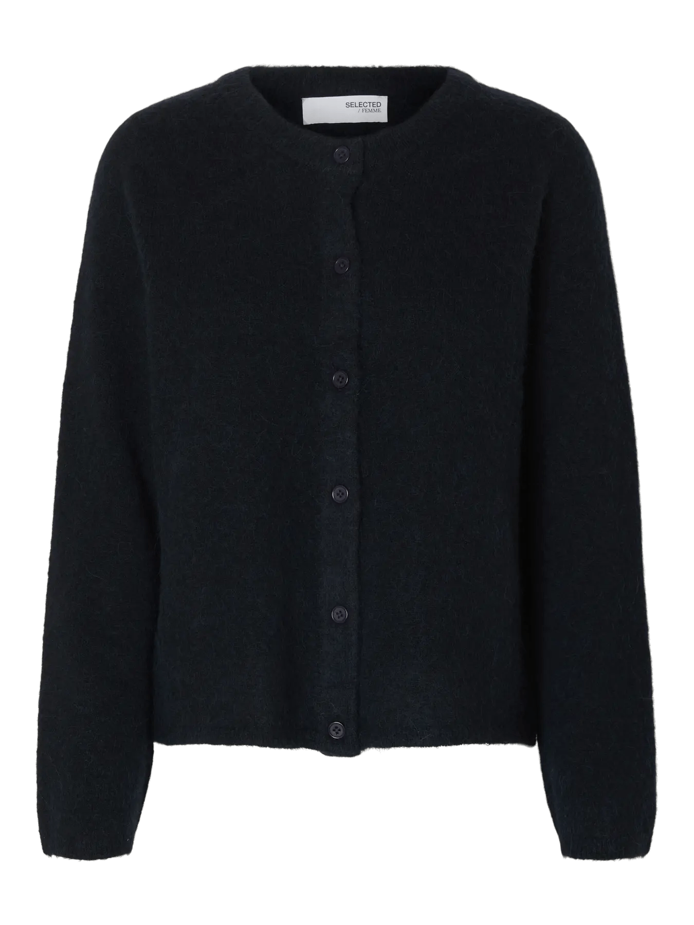 picture of Selected Femme Lulu Long Sleeved Wool Blend Cardigan - Dark Sapphire - Number Two - womens - fashion - ethical -
