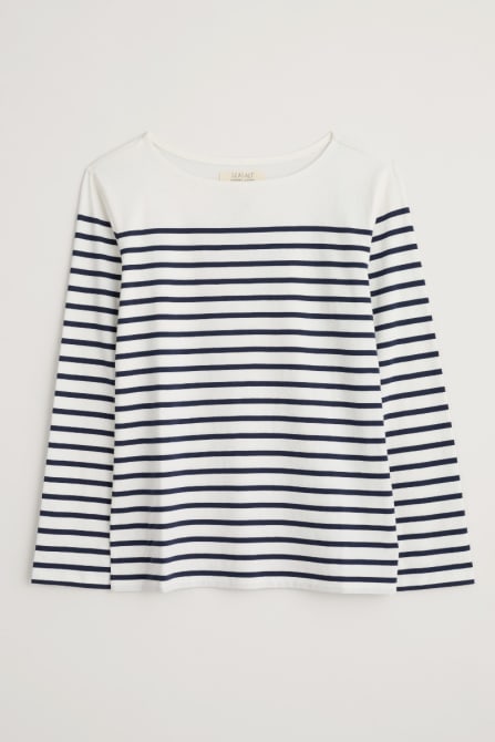 picture of Seasalt Sailor T-Shirt - Breton Chalk - Maritime - Number Two - womens - fashion - clothing - Seasalt 2