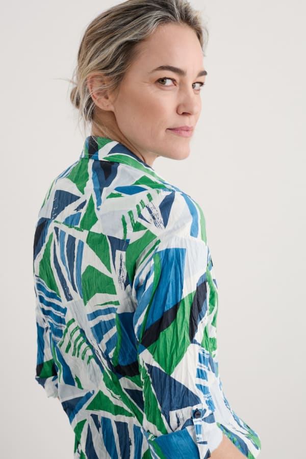 Seasalt Larissa Shirt Organic Cotton Spinnaker Sails Hedgerow