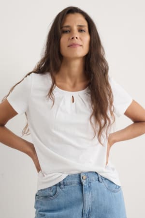 picture of Seasalt Appletree T-Shirt Organic - Salt - Number Two - womens - fashion - clothing - Seasalt 1