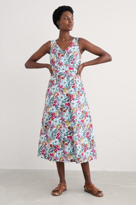picture of Seasalt Sky Beyond Dress Garden Flowers Chalk - Number Two - womens - fashion - clothing - Seasalt 1