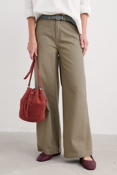 picture of Seasalt Milly Organic Cotton Trousers - Silt - Number Two - womens - fashion - clothing - Seasalt 3