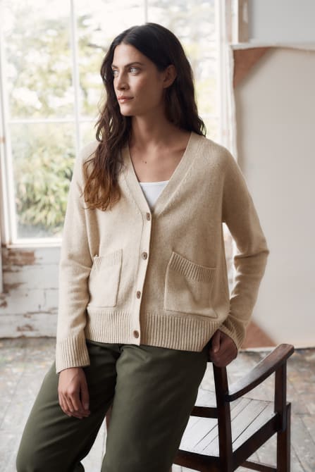 picture of Seasalt Senara Merino Blend Cardigan - Aran - Number Two - womens - fashion - clothing - Seasalt 1
