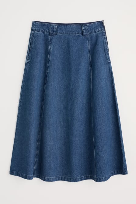 picture of Seasalt Restharrow Denim Skirt - Mid Wash - Number Two - womens - fashion - clothing - Seasalt 2