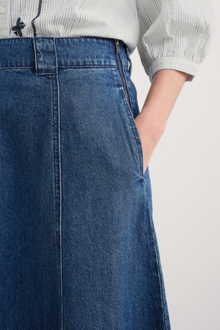 picture of Seasalt Restharrow Denim Skirt - Mid Wash - Number Two - womens - fashion - clothing - Seasalt 3