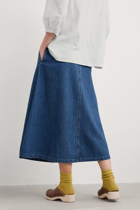 picture of Seasalt Restharrow Denim Skirt - Mid Wash - Number Two - womens - fashion - clothing - Seasalt 5