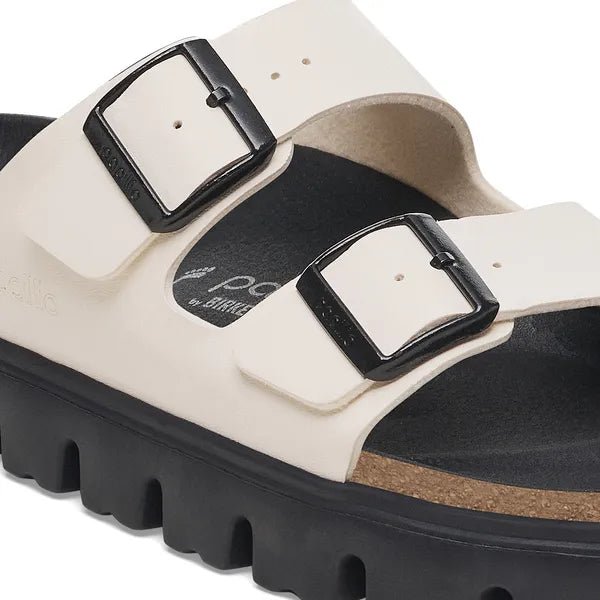Birkenstock Arizona Chunky Birko-Flor Eggshell/Black