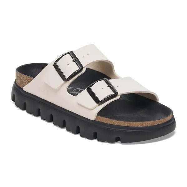 Birkenstock Arizona Chunky Birko-Flor Eggshell/Black