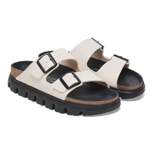 Birkenstock Arizona Chunky Birko-Flor Eggshell/Black
