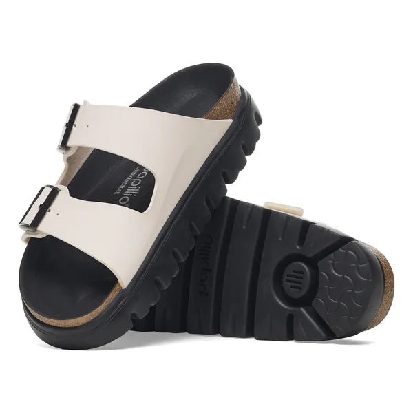 Birkenstock Arizona Chunky Birko-Flor Eggshell/Black