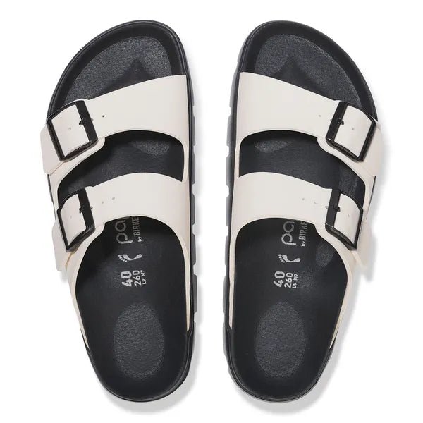 Birkenstock Arizona Chunky Birko-Flor Eggshell/Black
