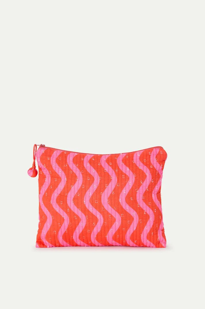 picture of Compania Fantastica 41918 Clutch Bag Wavy Print - Pink/Orange - Number Two - womens - fashion - clothing - Compania Fantastica 2