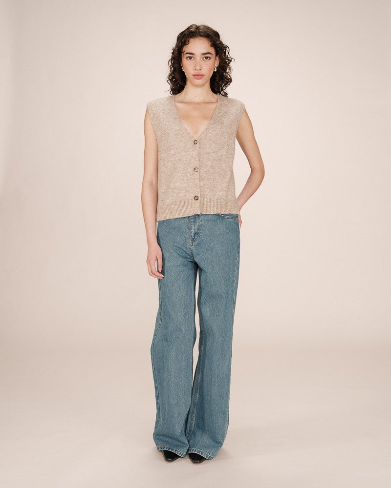 picture of Grace & Mila Santa Knit Tank Top - Beige - Number Two - womens - fashion - clothing - Grace & Mila 3