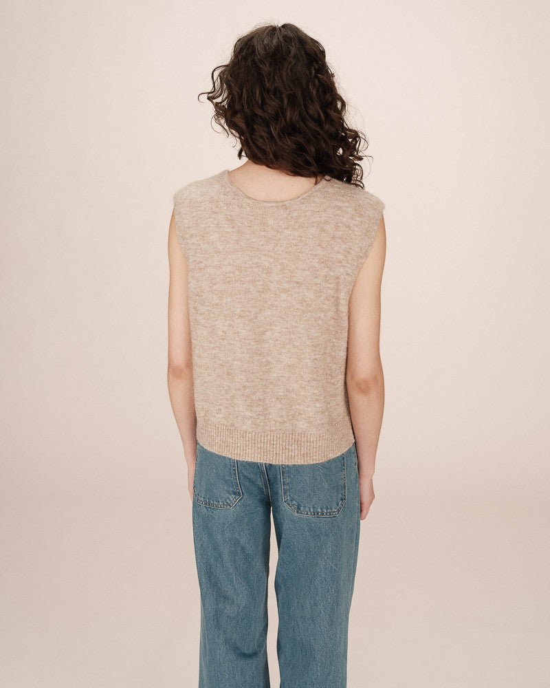 picture of Grace & Mila Santa Knit Tank Top - Beige - Number Two - womens - fashion - clothing - Grace & Mila 5
