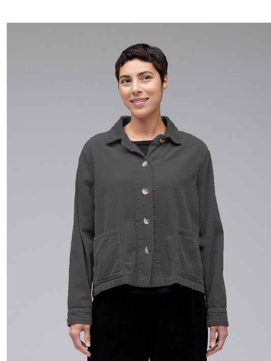 picture of Cut Loose Lux Cord Cropped Jacket - Gull - Number Two - womens - fashion - clothing - Cut Loose 1