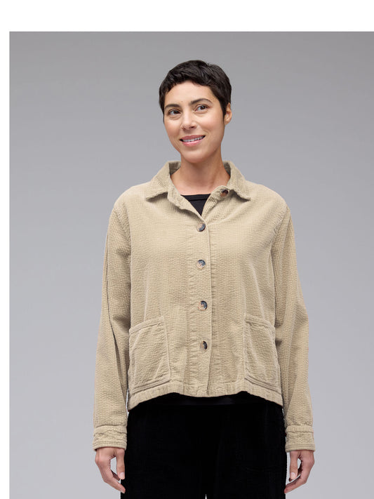 picture of Cut Loose Lux Cord Cropped Jacket - Lentil - Number Two - womens - fashion - clothing - Cut Loose 1