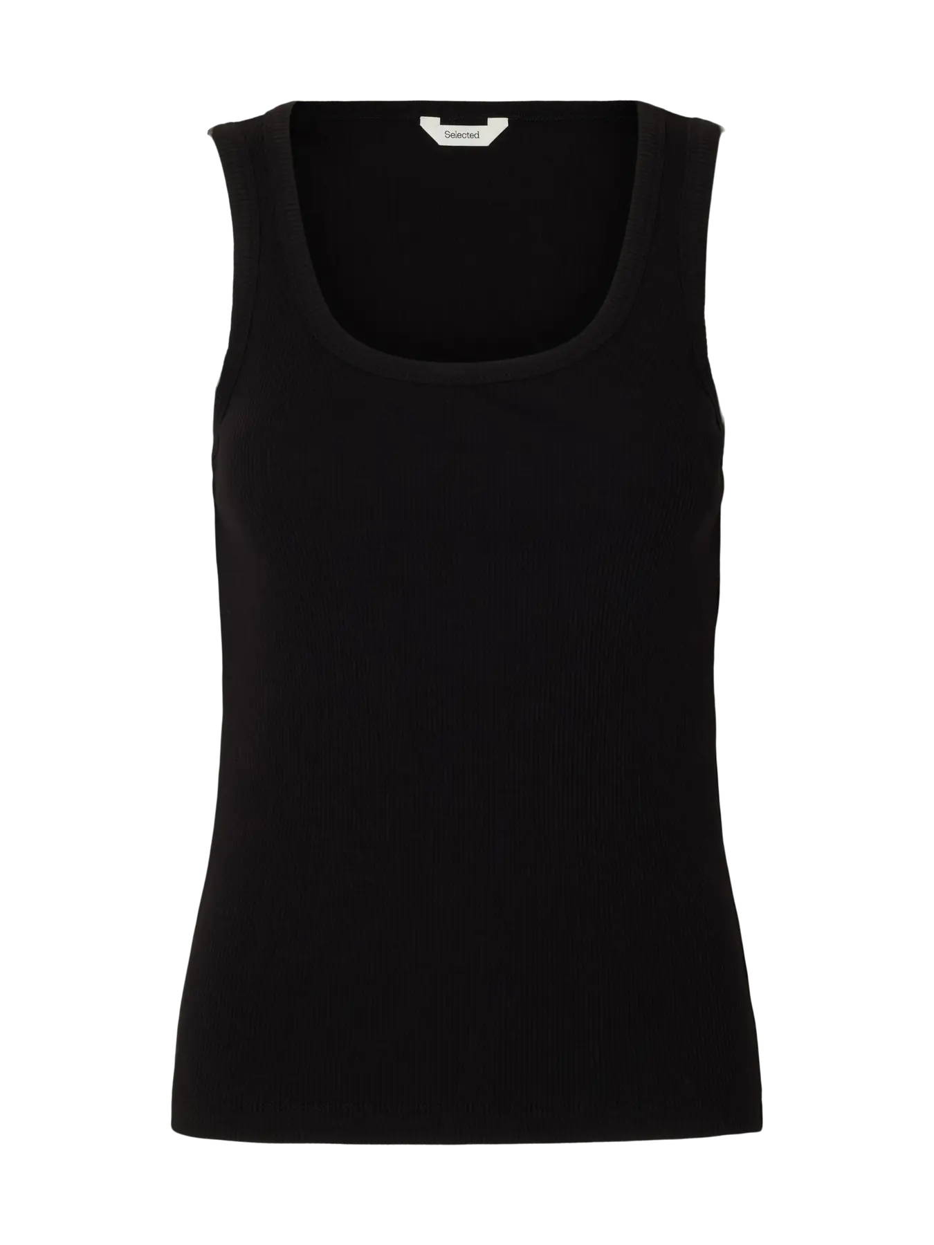 Selected Femme Anna U-Neck Tank Top Black
