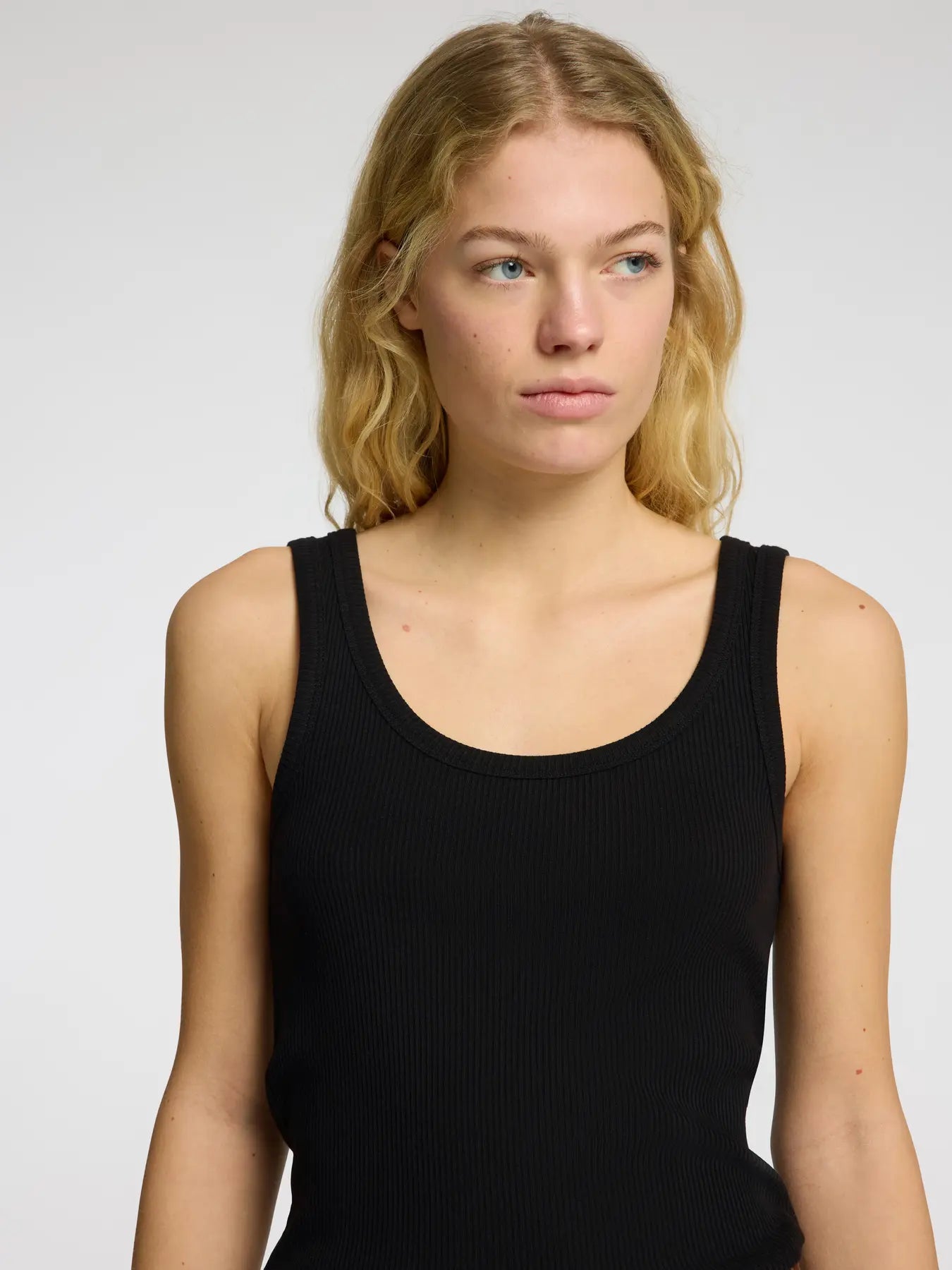 Selected Femme Anna U-Neck Tank Top Black